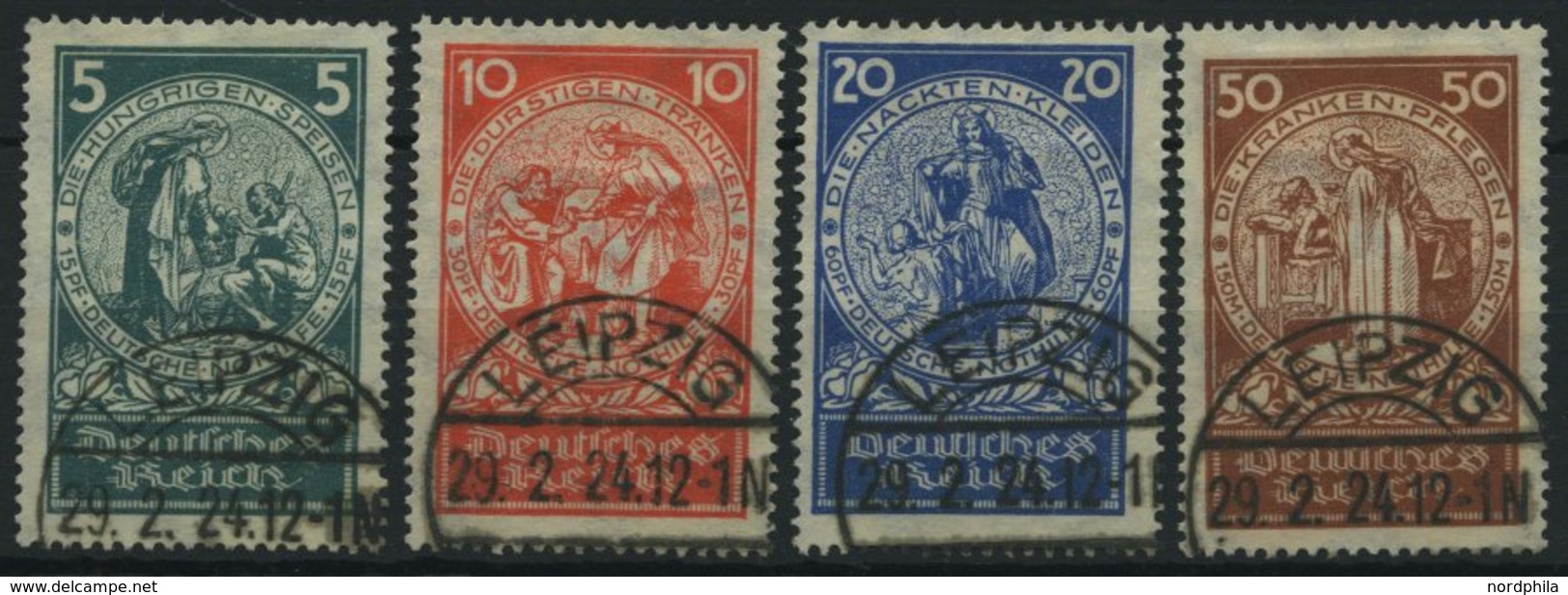 Dt. Reich 351-54 O, 1924, Nothilfe, Prachtsatz, Mi. 100.- - Gebraucht