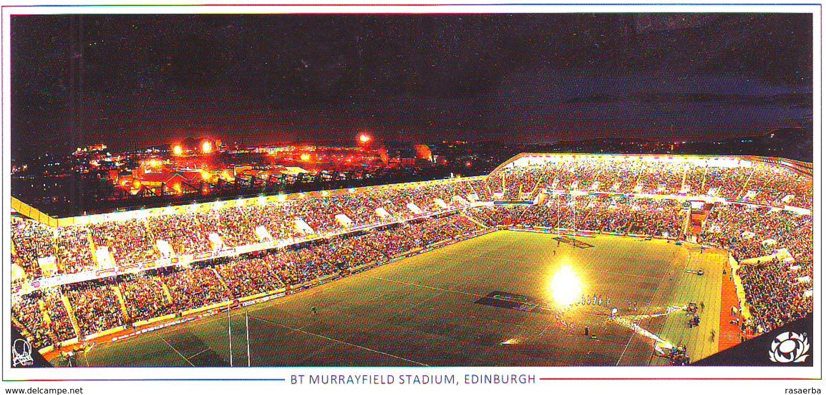 Edinburgh Murrayfield Stadium Cartolina Stadio Postcard Stadion AK Carte Postale Stade Rugby Estadio Six Nations - Calcio