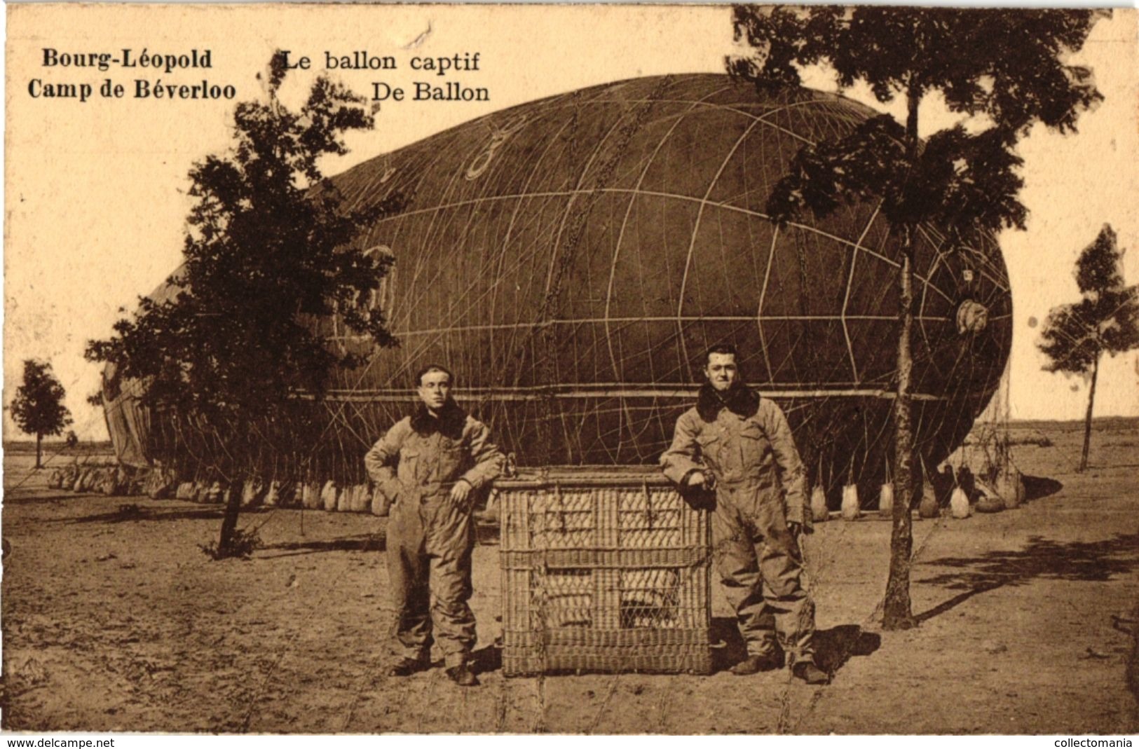 1 CPA Luchtballon Militair  Kamp V Beverloo - Montgolfières