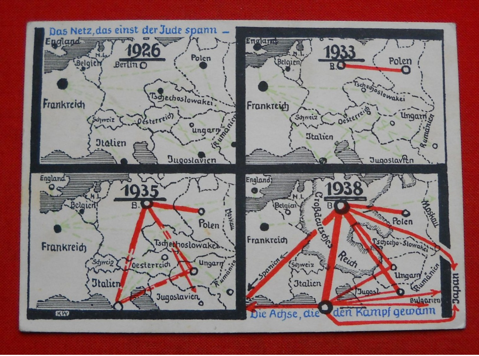 "Anti Juden-Karte Von 1939", Ungebraucht !! ...Über Den Werdegang Der Vernichtung Der Juden In Europa !! - Briefe U. Dokumente