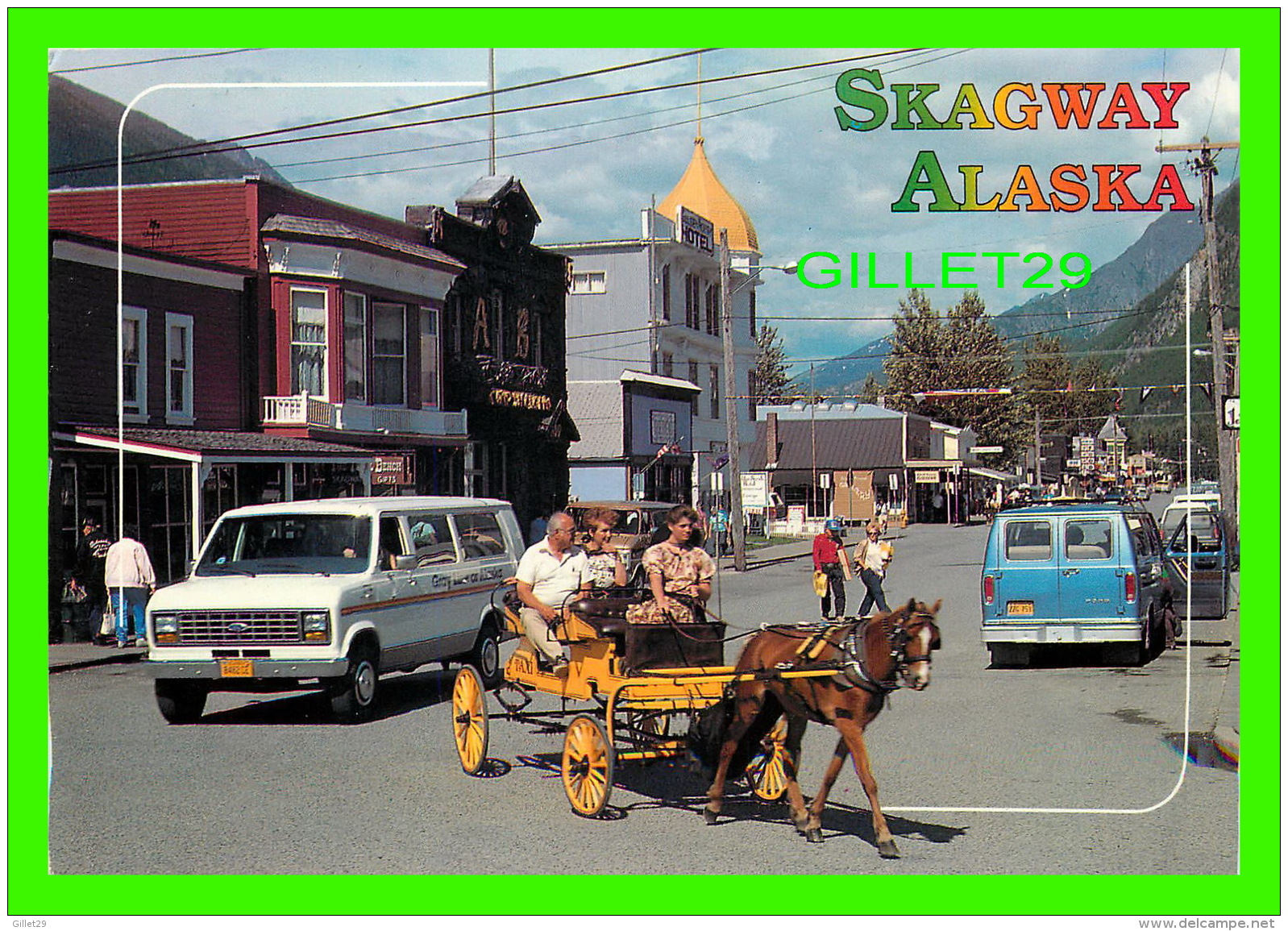 SKAGWAY, ALASKA - A HORSE-DRAWN HACK IN THE HISTORIOC GOLD TOWN - ALASKA JOE - JOHN HINDE CURTEICH INC - - Other & Unclassified