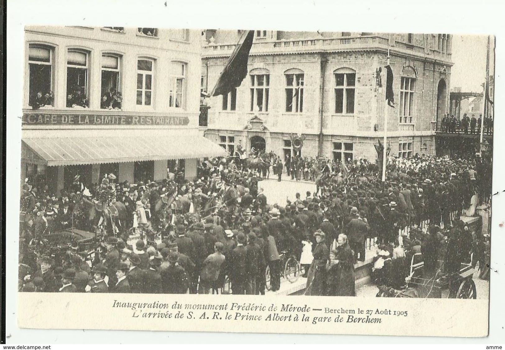 Berchem    *  Inauguration Du Monument Frédéric De Mérode - L'Arrivée De S.A.R. Prince Albert à La Gare - Antwerpen