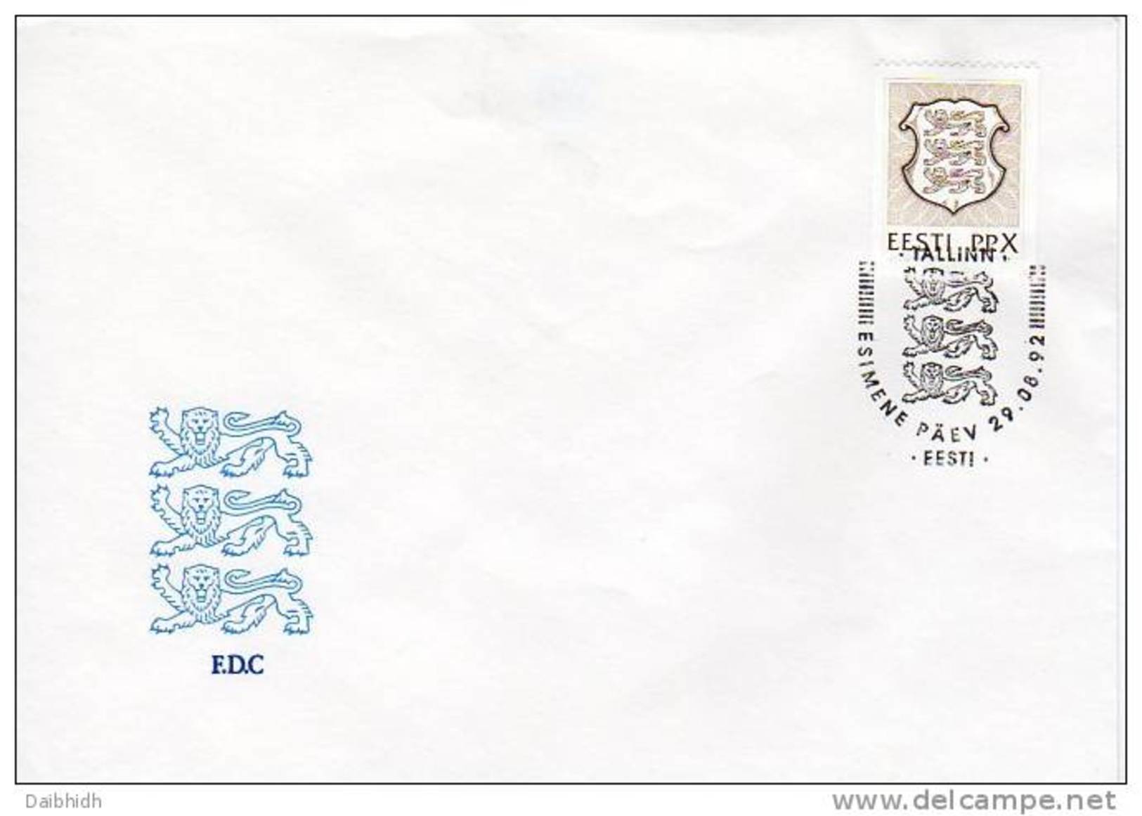 ESTONIA 1992 Definitive Rate X In Brown On FDC.  Michel 186 - Estland