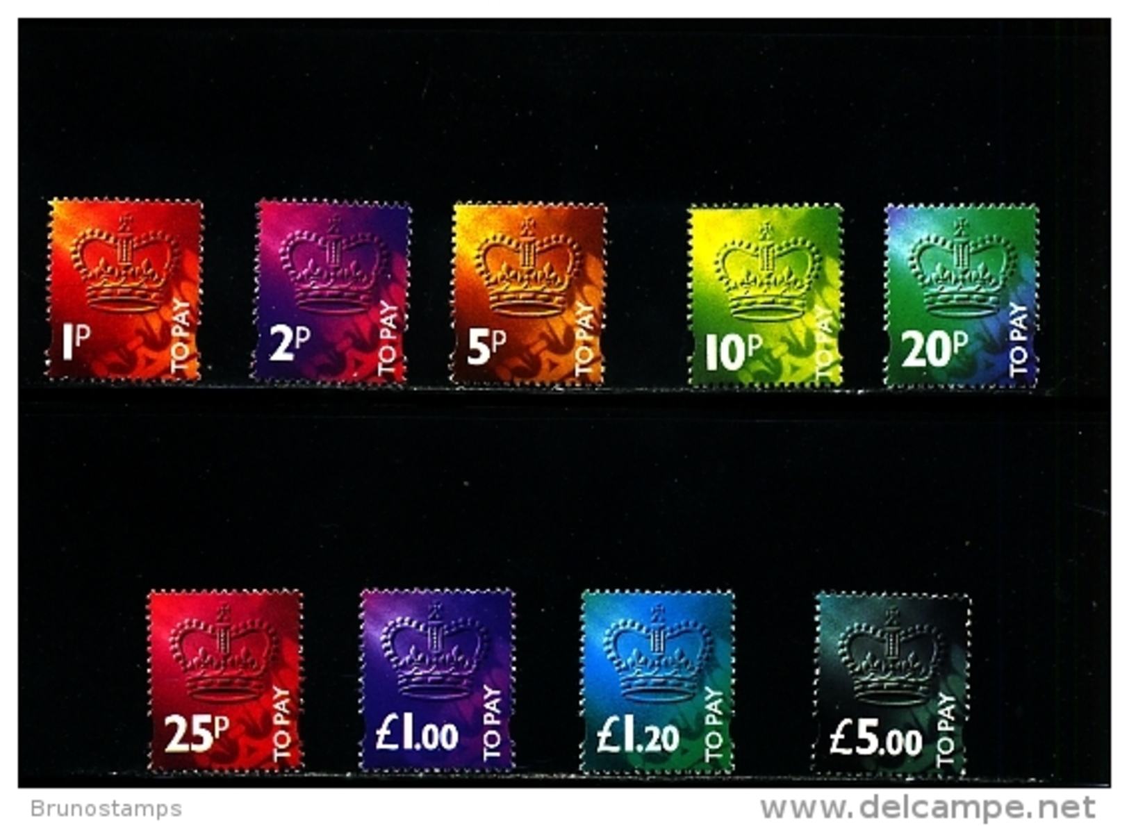 GREAT BRITAIN - 1994  POSTAGE DUES  DECIMAL  SET MINT NH - Tasse