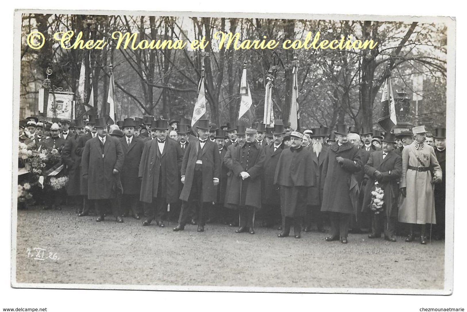 HAGUENAU 1926 - CEREMONIE - GENERAUX ET POLITIQUES - HAUT RHIN - CARTE PHOTO MILITAIRE - Haguenau