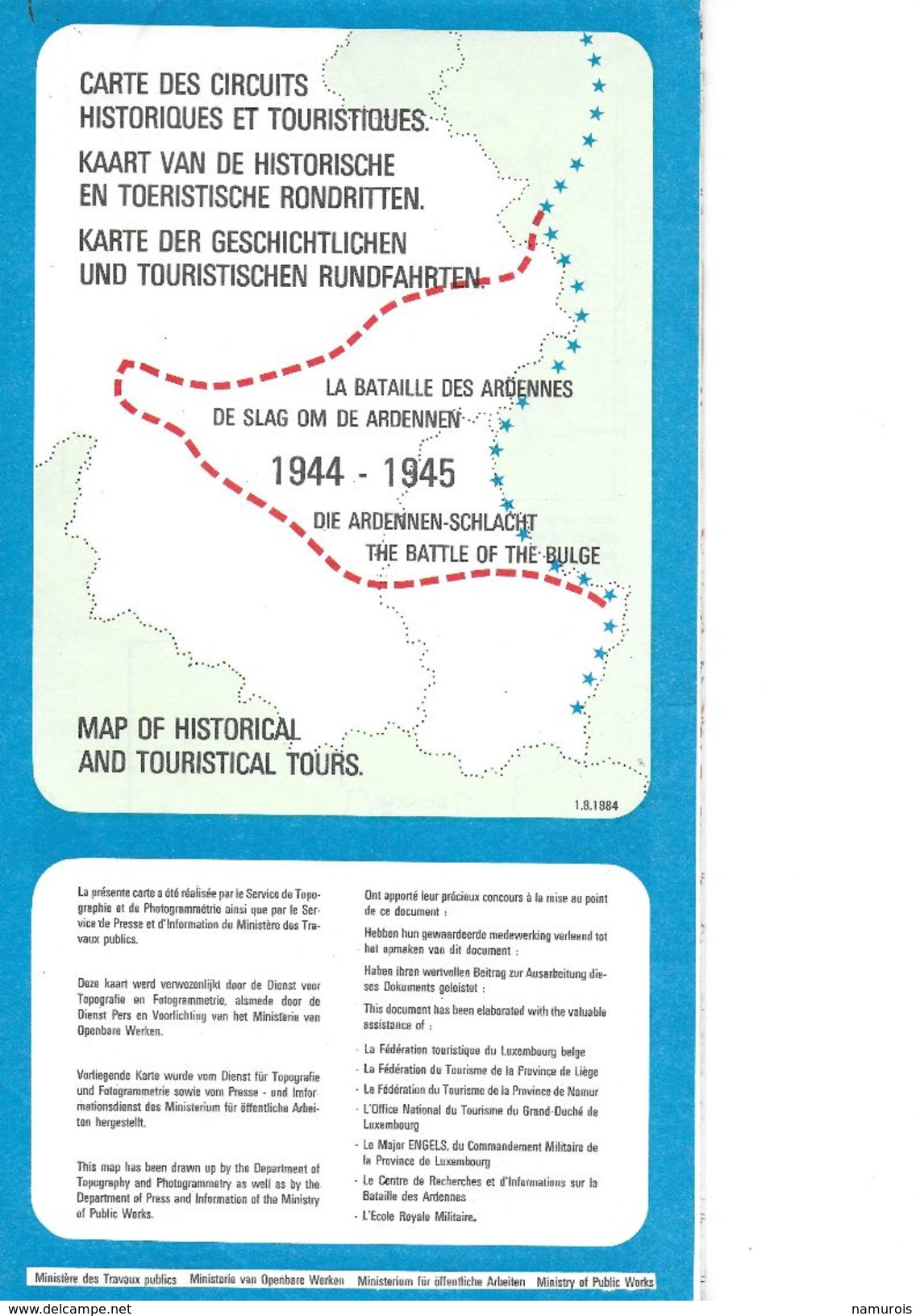 Bastogne, Champs, Bertogne, Vielsalm,Houffalize, Marcourt, Laroche, Poteau, Mont, Wibrin, La Gleize, Stavelot, Malmedy - Bastogne