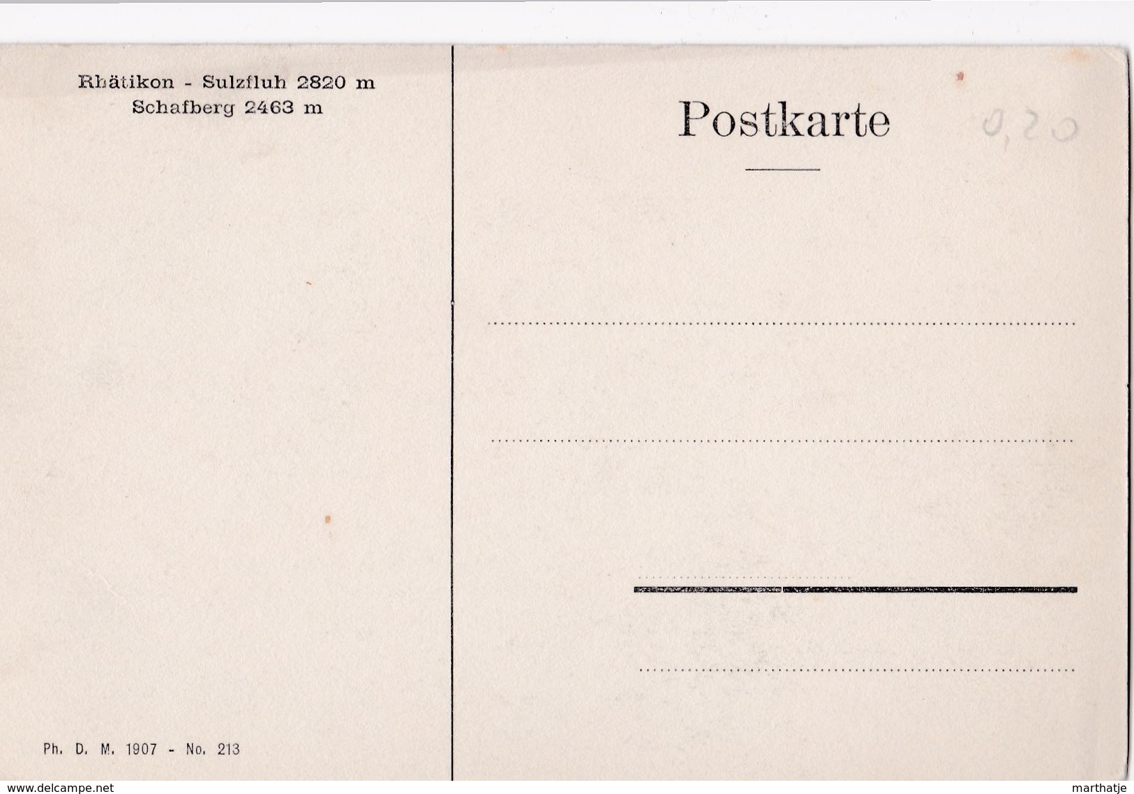 213 - Rhätikon -  Sulzfluh 2820 M - Schafberg 2463 M -1907 - Schruns