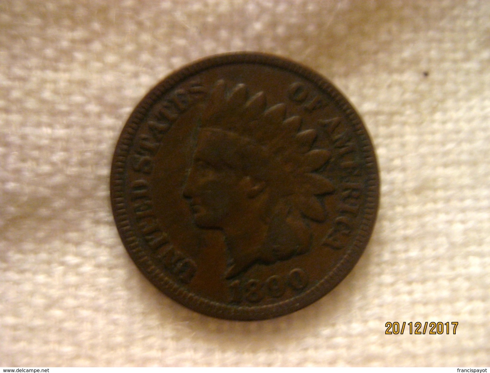 USA 1 Cent 1890 - 1859-1909: Indian Head