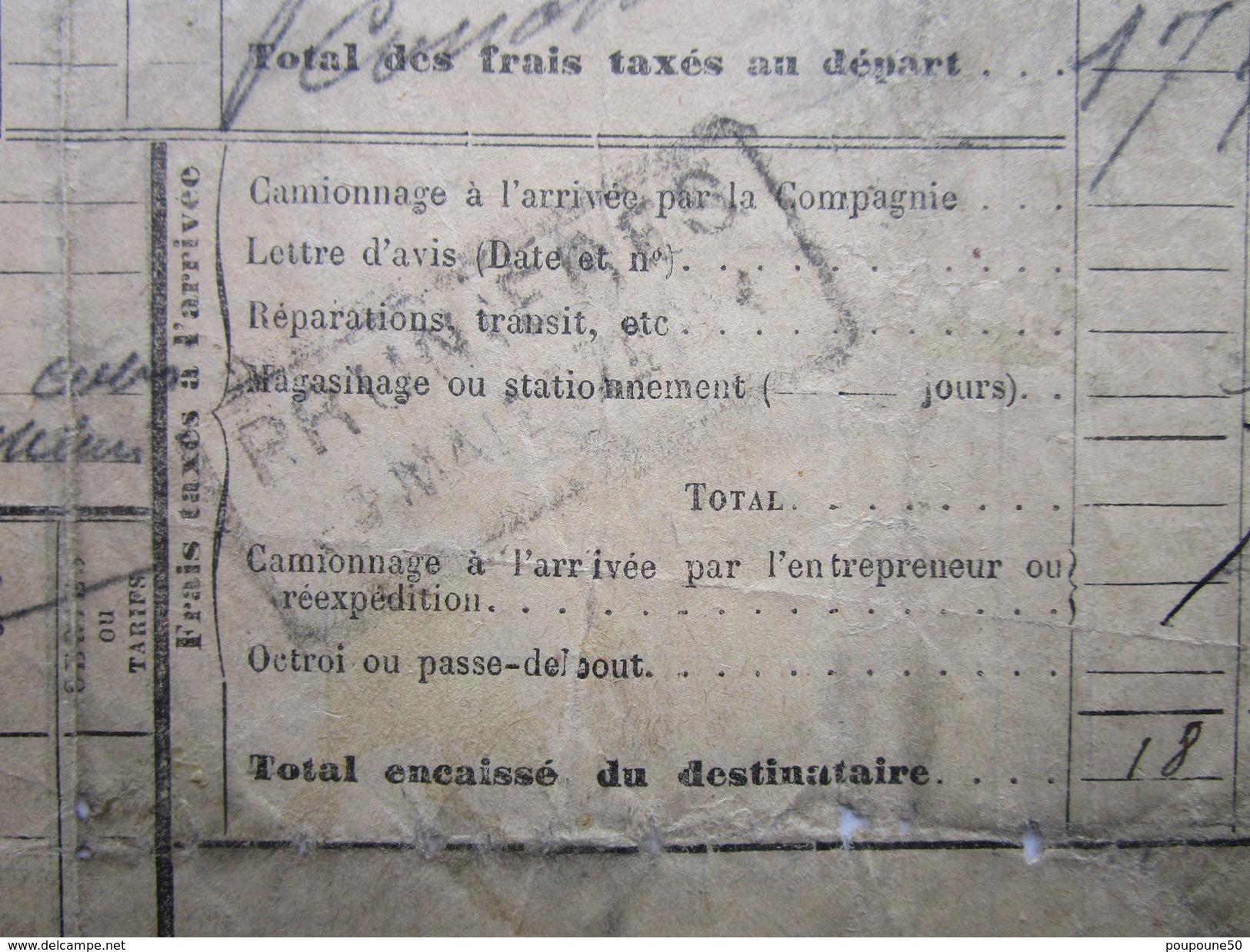 Chemins De Fer De PARIS à LYON  GUILLOTIERE PLM  1901 Récepissé De Transport > Gare De Prunières  > Seyne Les Alpes - Transport