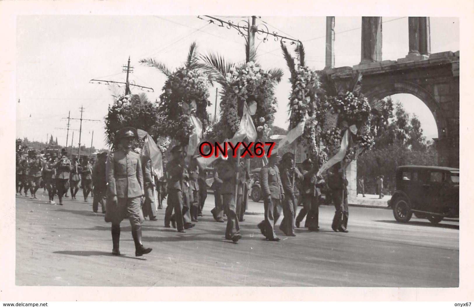 Carte Postale Photo ATHENES (Grèce) Défilé Militaire 21 Août 1937 - PHOTO 2 - - Griechenland