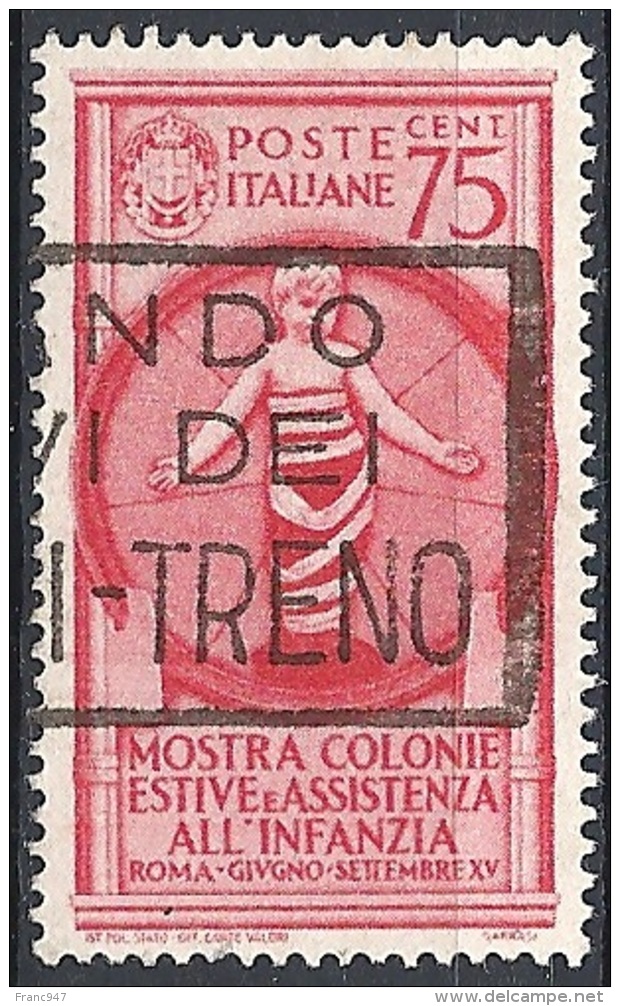 Italia, 1937 Colonie Estive 75c Carminio # Michel 565 - Scott 372 - Sassone 411 - Usato - Usati