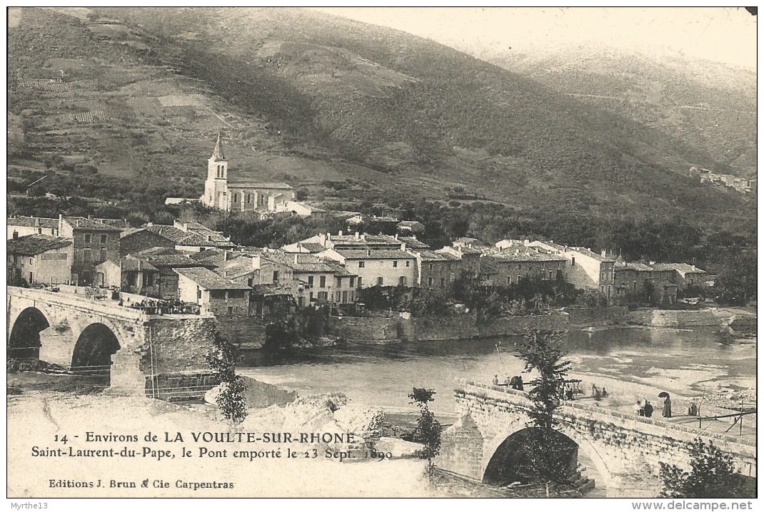 07  SAINT LAURENT Du PAPE  Le Pont Emporté  En 1890 - Autres & Non Classés