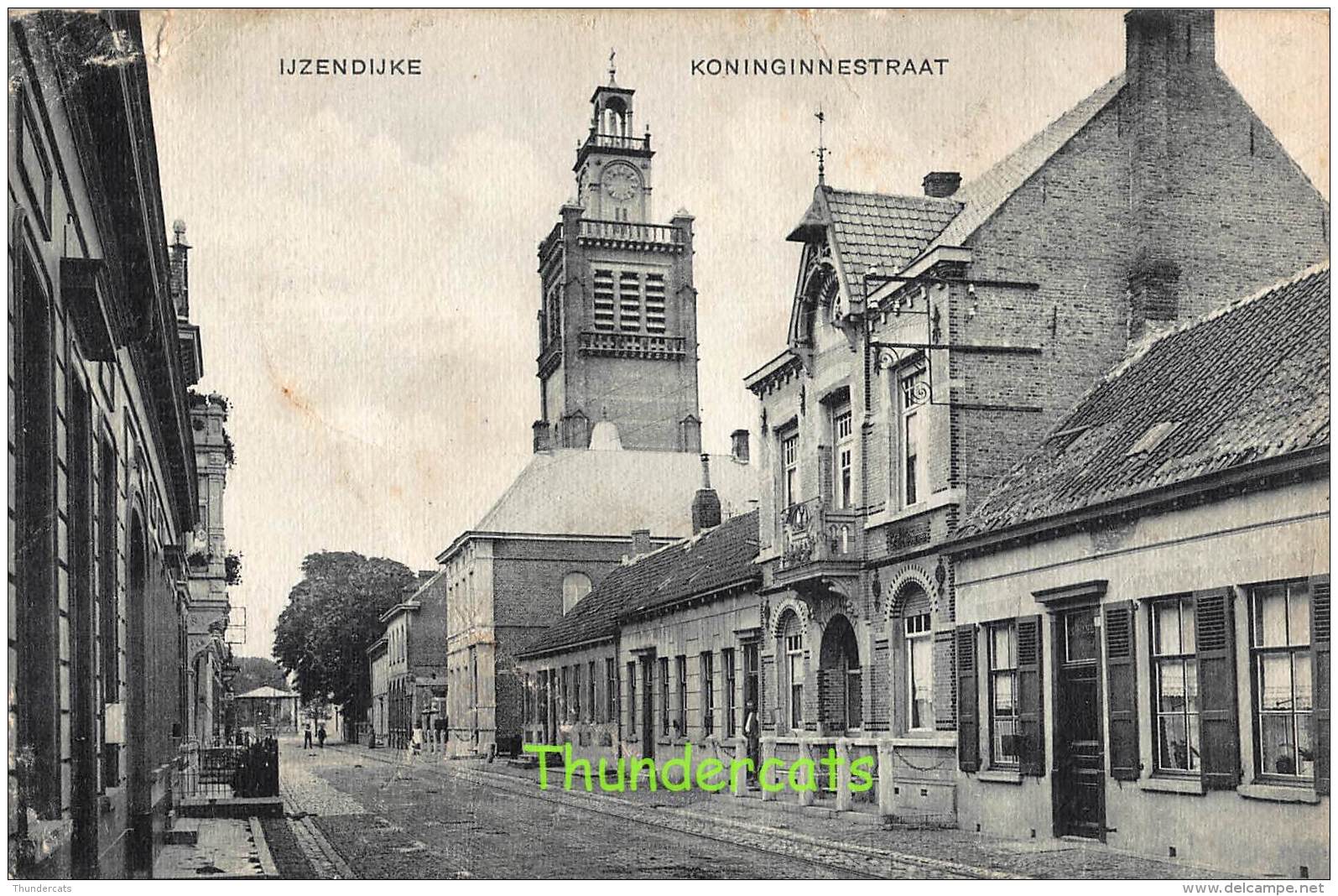 CPA  IJZENDIJKE KONINGINNESTRAAT ( KREUKEN  EN SCHEURTJE ) - Sluis