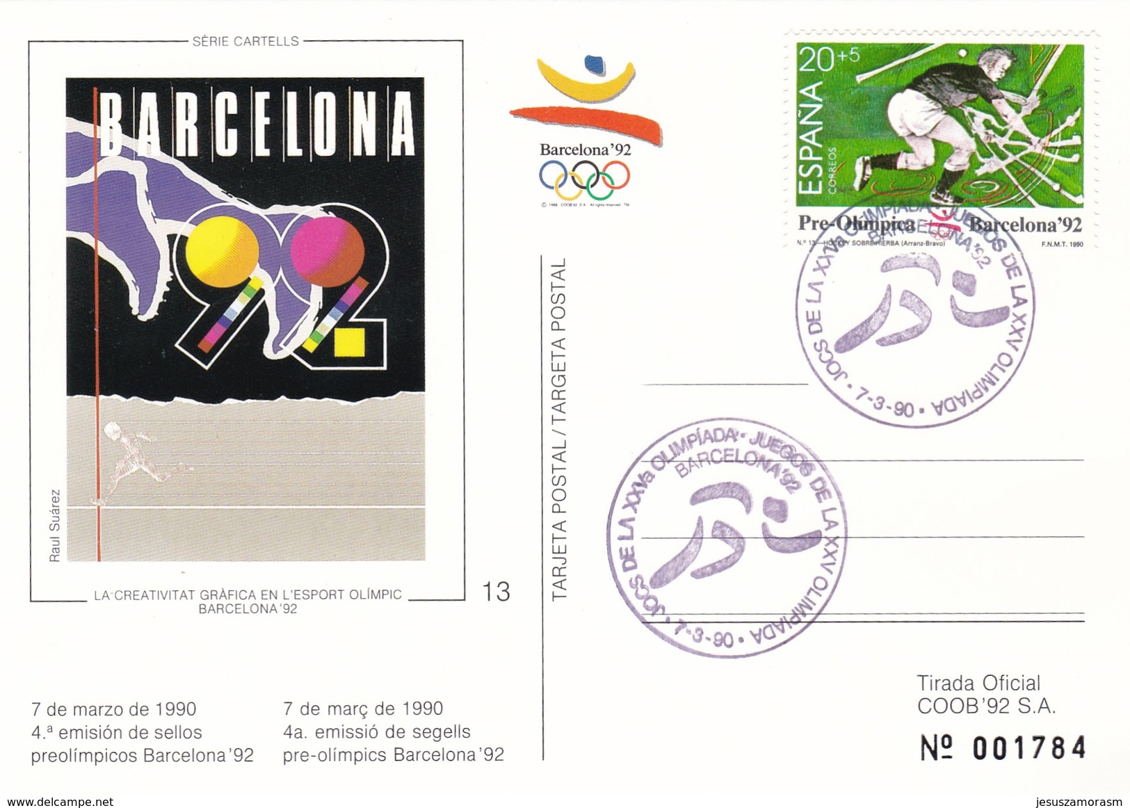 España Sobre Nº 2850 Tarjeta - Summer 1992: Barcelona