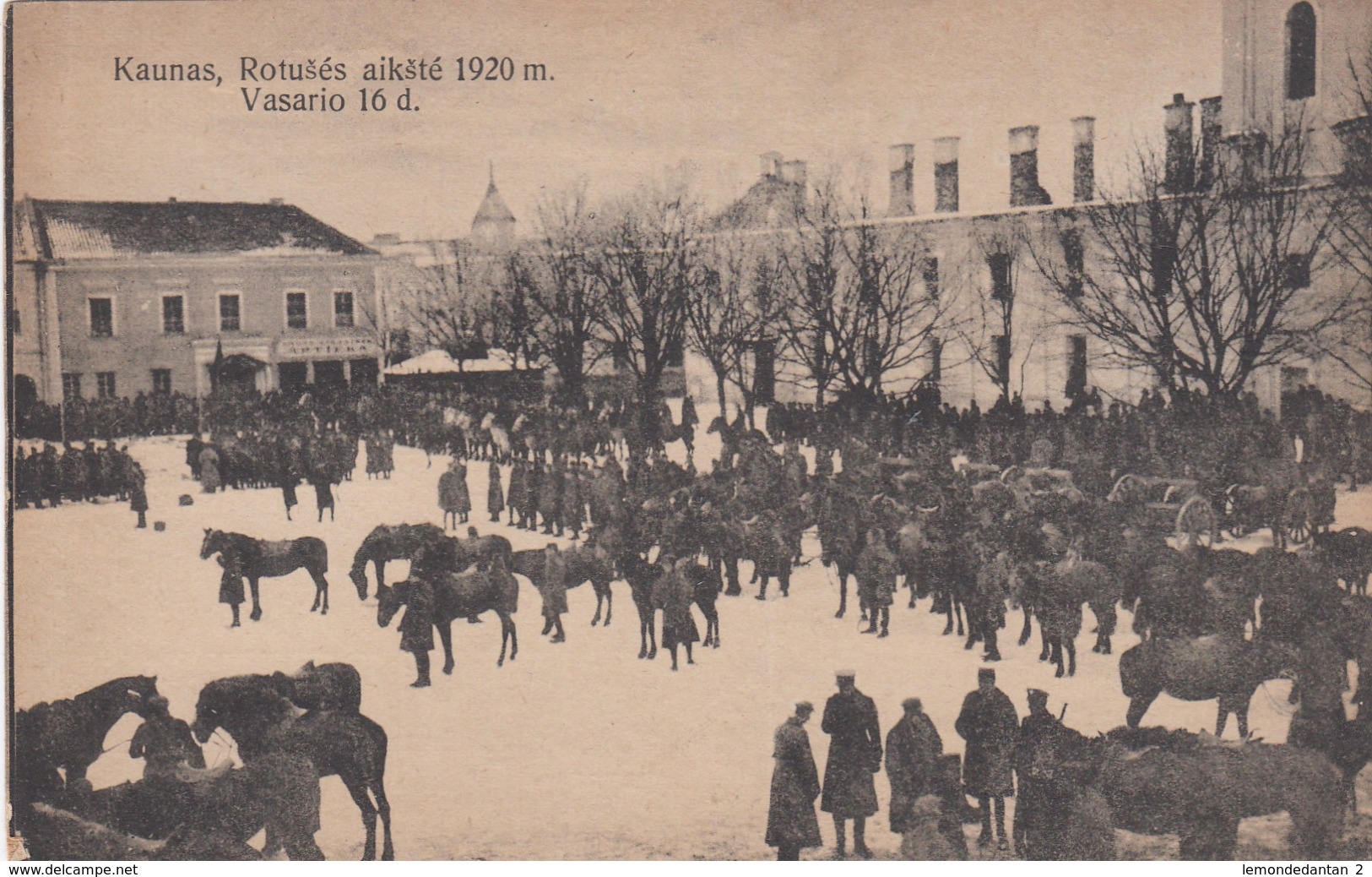 Kaunas - Rotusés Aiksté 1920 M. - Vasario 16 D. - Litauen