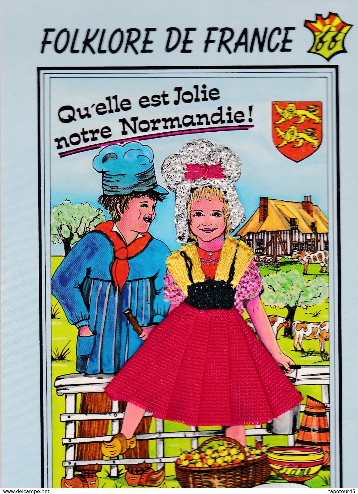 (Alb 1-7) Carte Postale Habillée Ou Brodée (Dos Abimé) - Autres & Non Classés