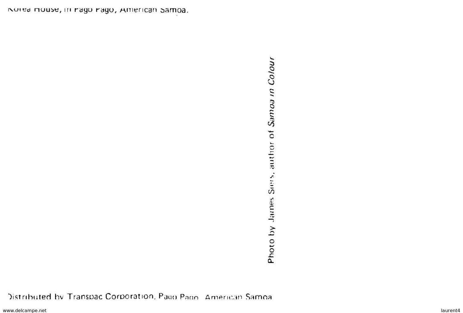 (PF 805) American Samoa - Korean House Pago Pago - Samoa Américaine