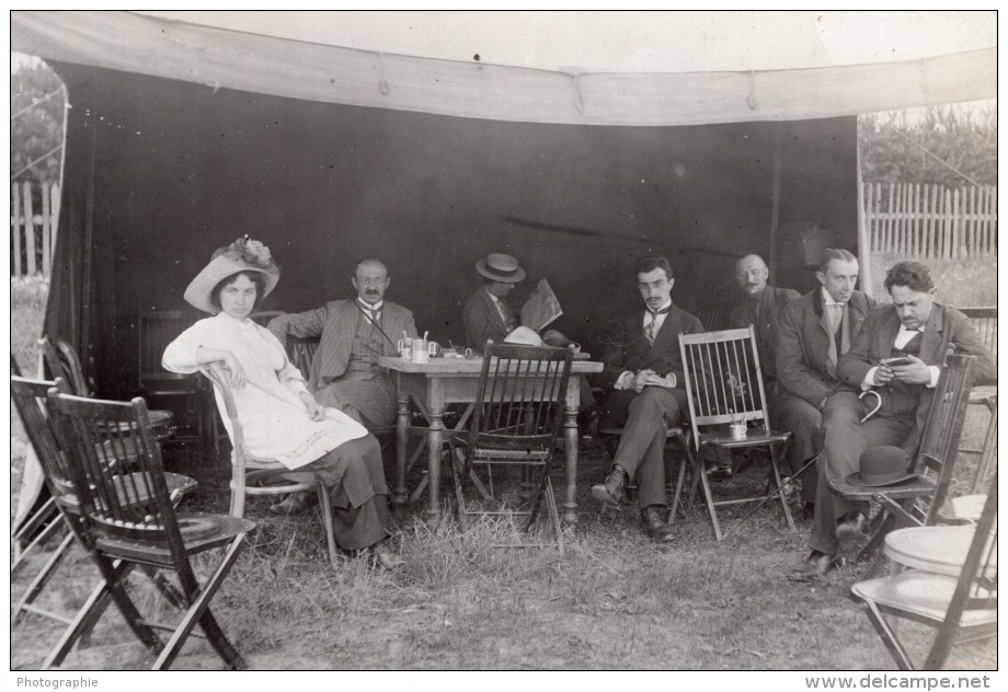 Nouveau Hangar sur l'Aerodrome de Moscou &amp; Journalistes Lot Photos Anciennes 1913