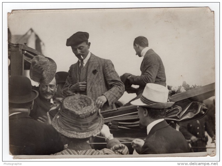 Aviateur Alfred Leblanc Pionnier De L'Aviation Signant Des Cartes Postales Ancienne Photo 1910 - Aviation