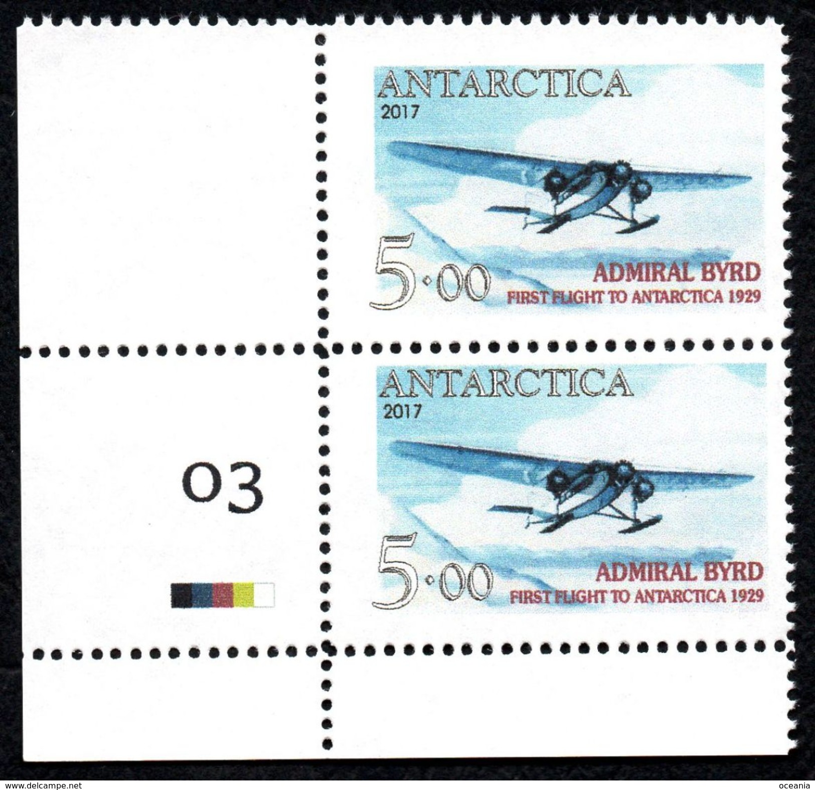 Antarctica Post Admiral Byrd Corner Pair. - Other & Unclassified