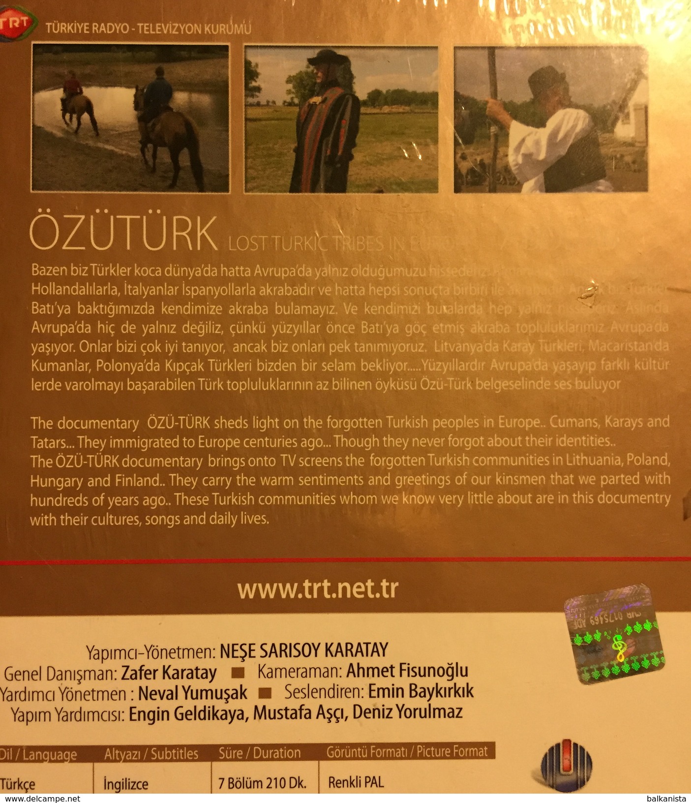 OZUTURK Lost Turkic Tribes In Europe Cumans Karays Tatars DVD English Subtitle - Documentari