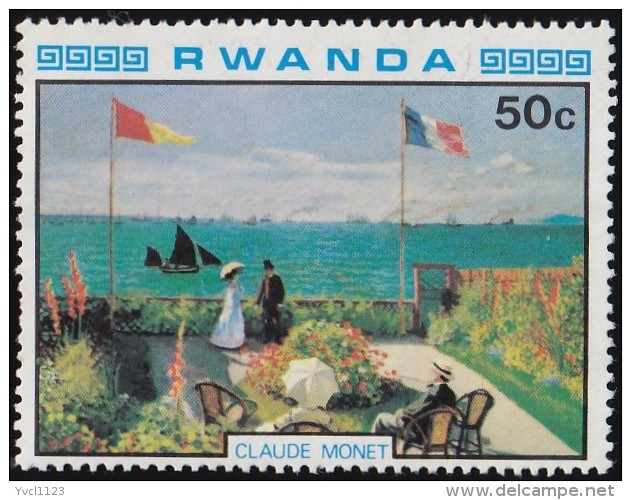 RWANDA - Scott #985 Seaside Garden By Monet / Mint NG Stamp - Altri & Non Classificati