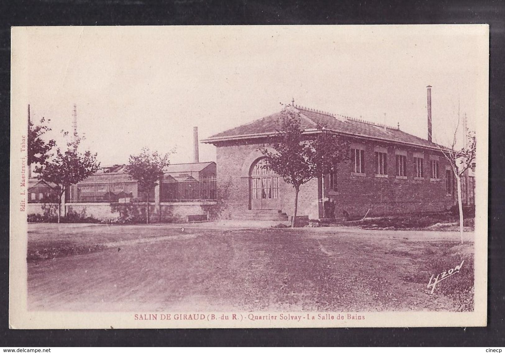 CPA 13 - SALIN-DE-GIRAUD - SALIN DE GITAUD - Quartier Solvay - La Salle De Bains - TB PLAN Bâtiment USINE INDUSTRIE - Altri & Non Classificati