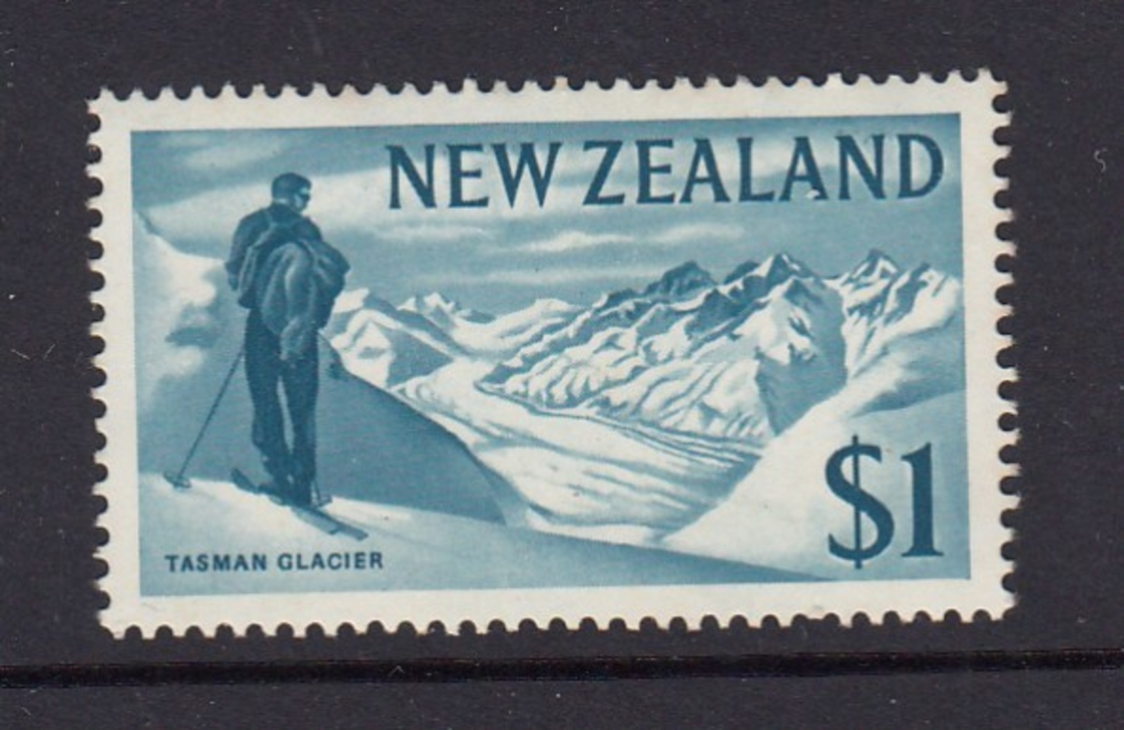 New Zealand 1967 Pictorials - $1 Glacier - MUH - Unused Stamps