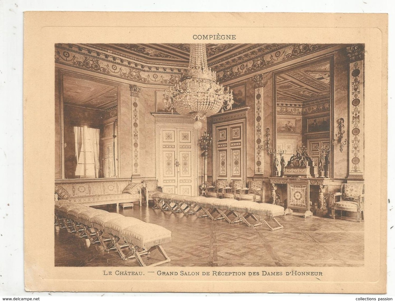 Photographie,18.5 X 14.5, Oise, COMPIEGNE, Le Château, Grand Salon De Réception Des Dames D'honneur  , Frais Fr : 1.55 E - Lieux