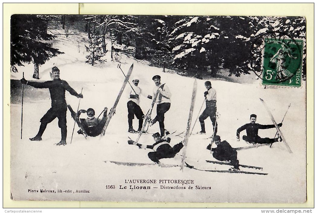 X15028 Peu Commun LE LIORAN ( Laveissière )Cantal Distraction De Skieurs SKI 1912 -MALROUX 1563 - Other & Unclassified