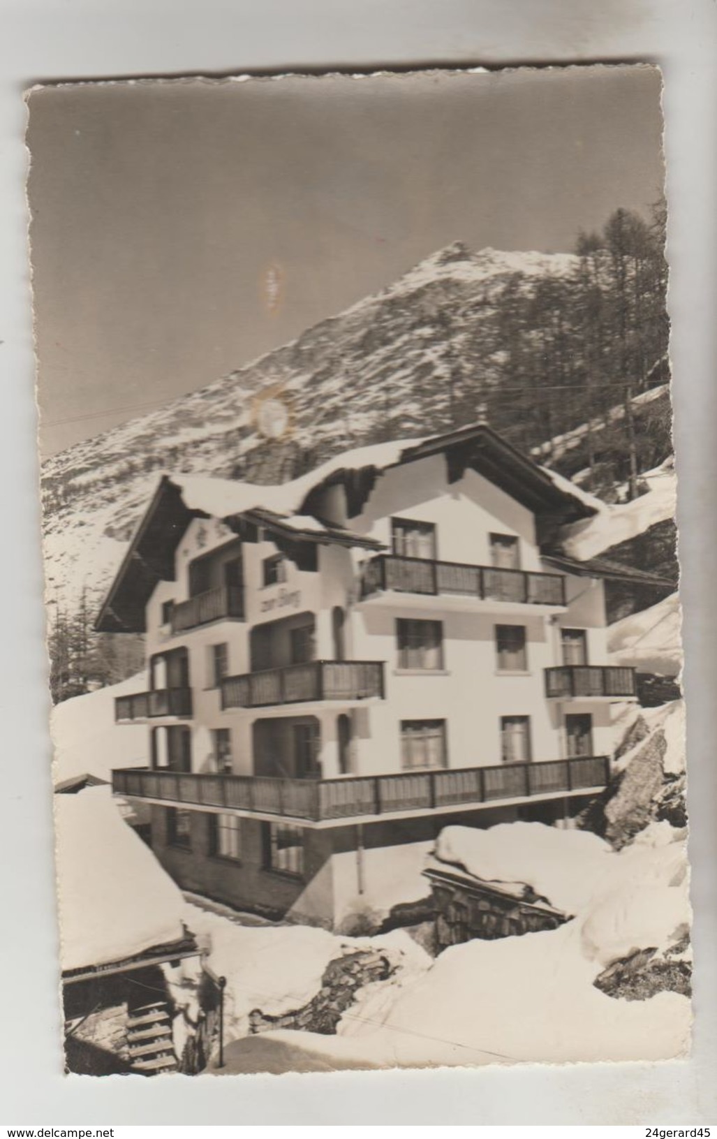 CPSM SAAS ALMAGELL (Suisse-Valais) - Ferienhaus "Zur Burg" Bes. HERBERT U. F. Zurbriggen - Saas-Almagell