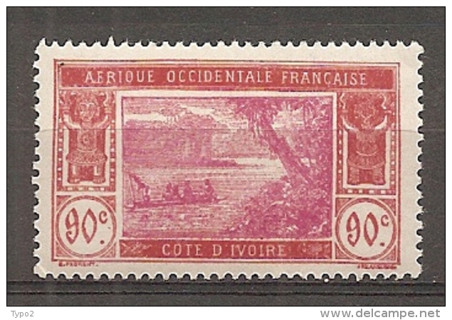 COTE IVOIRE - Yv. N°  81 *  90c   Lagune  Cote  16 Euro  BE   2 Scans - Neufs