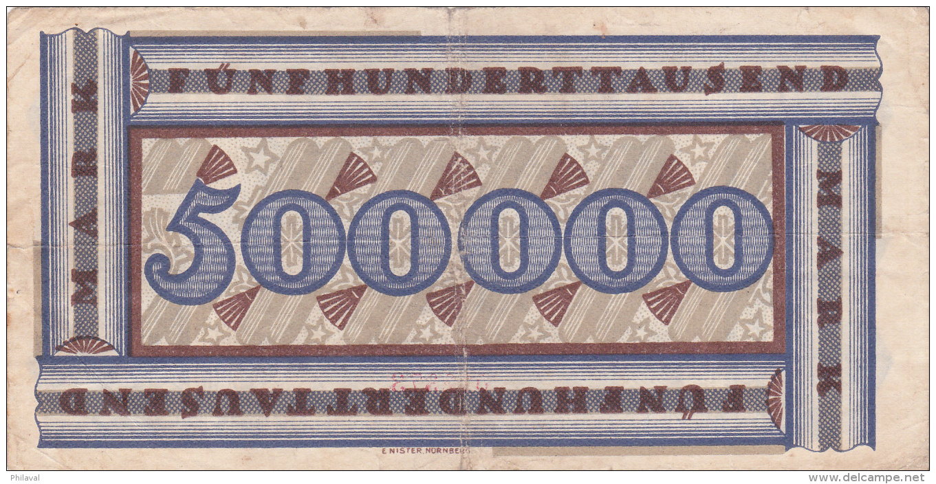 Billet De 500000 Mark  - Stadt NÜRNBERG - 1923 - 5000 Mark