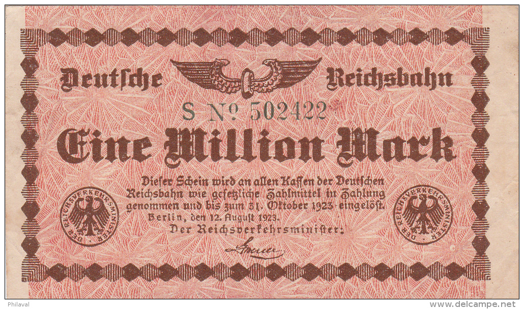 Billet De Eine Millionen Mark  - Stadt BERLIN - 1923 - 1 Miljoen Mark