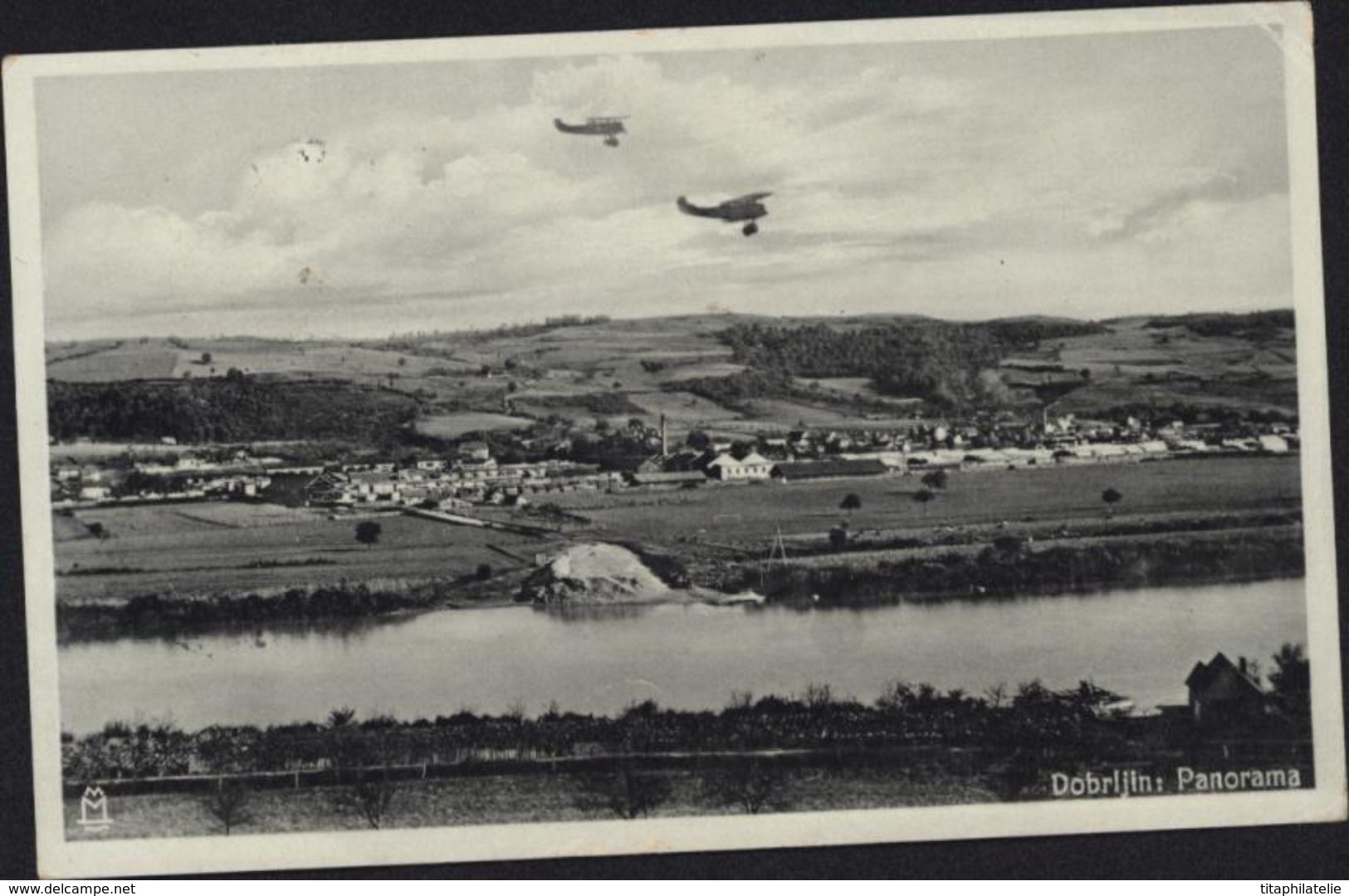 CP CPA Yougoslavie Bosnie Herzégovine Dobrljin Panorama Avions - Bosnie-Herzegovine