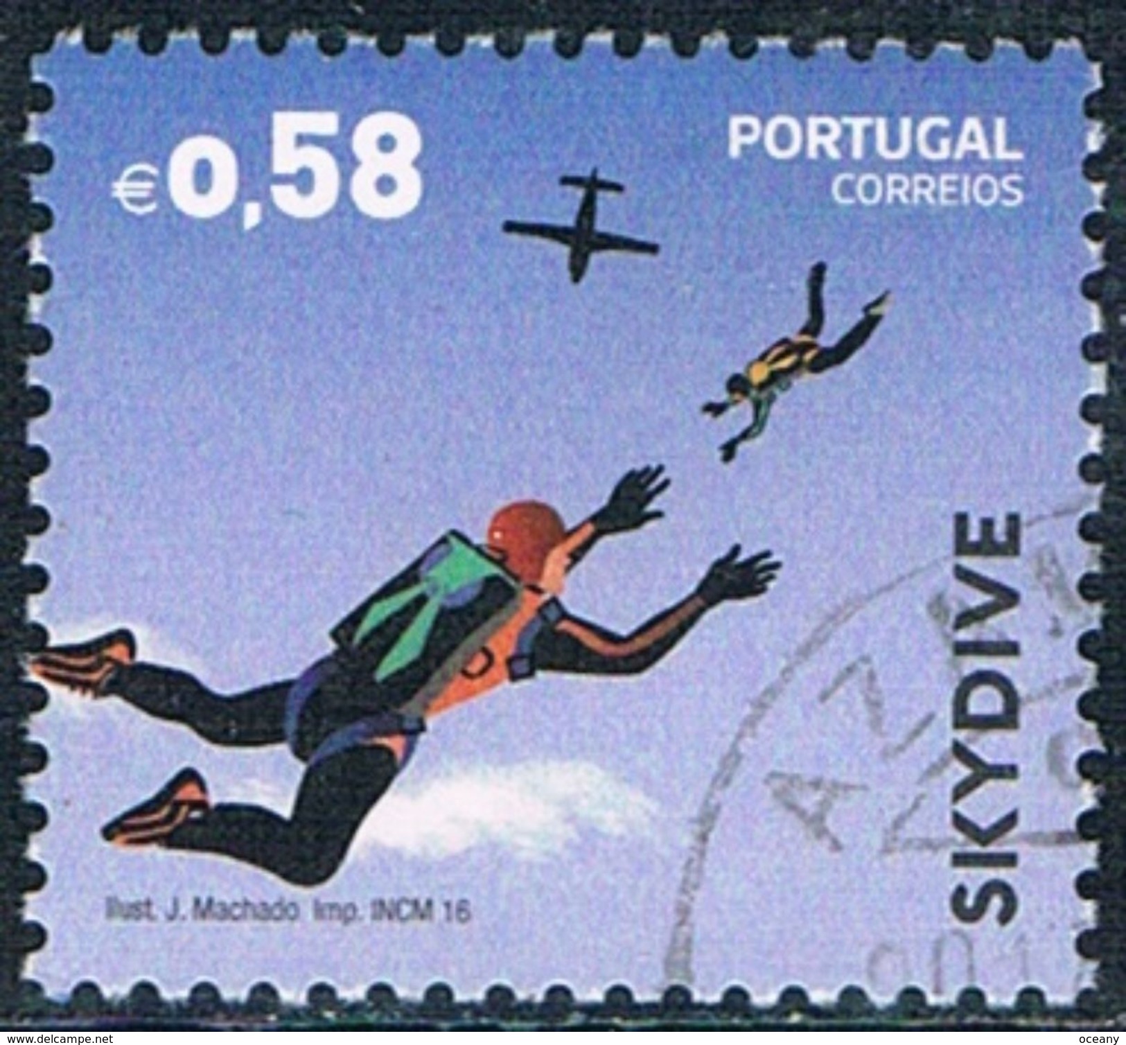 Portugal - Parachutisme 4095 (année 2016) Oblit. - Oblitérés
