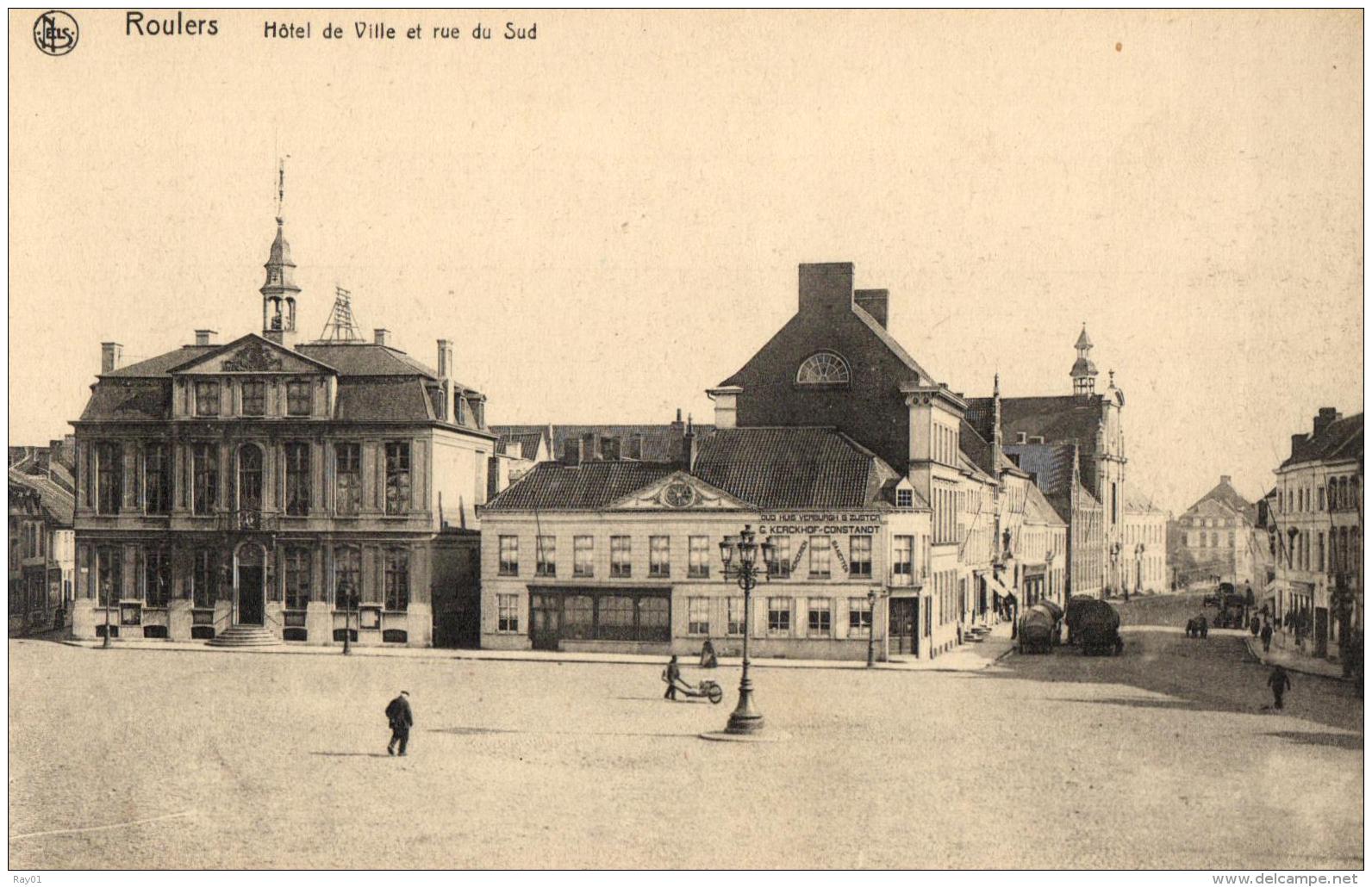 BELGIQUE - FLANDRE OCCIDENTALE - ROESELARE - ROULERS - Hôtel De Ville Et Rue Du Sud. - Roeselare