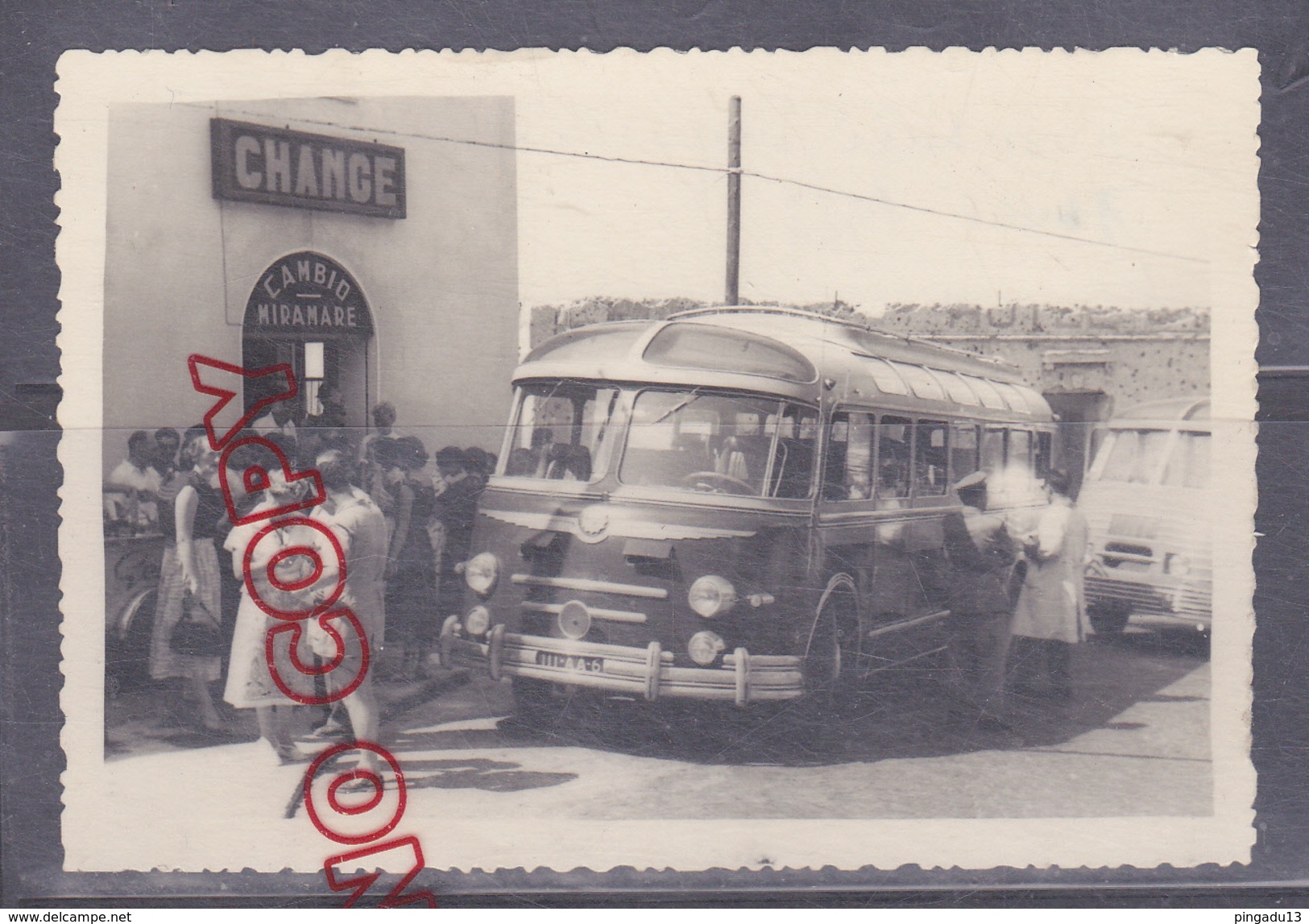 Au Plus Rapide Juillet 1953 Autobus Frontière Italienne Menton Beau Format - Automobiles