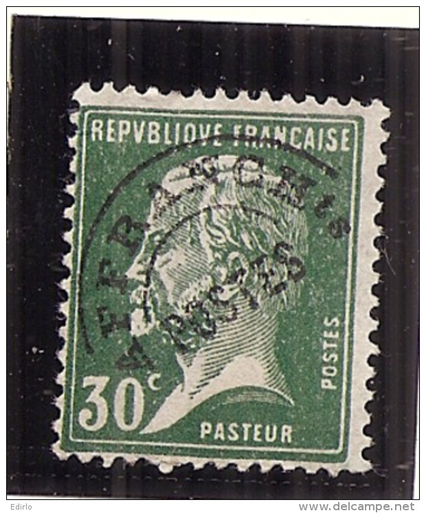 France   - Préoblitéré N ° 66 Pasteur 30cts Vert Côte 7,00&euro; - 1893-1947