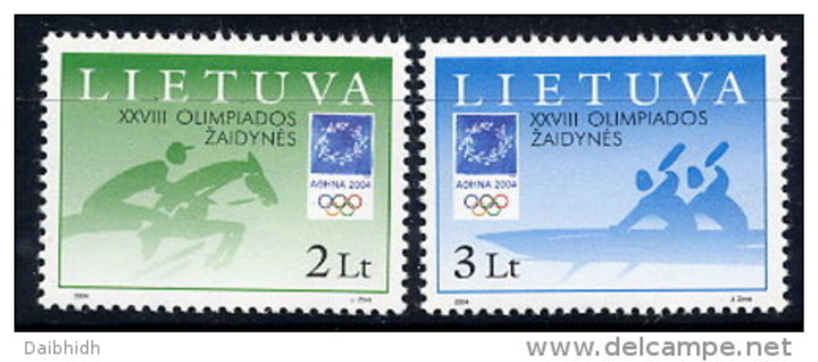 LITHUANIA 2004 Olympic Games  Set Of 2  MNH / **.  Michel 855-56 - Lithuania