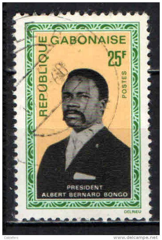 GABON - 1968 - PRESIDENTE ALBERT BERNARD BONGO - USATO - Gabon (1960-...)