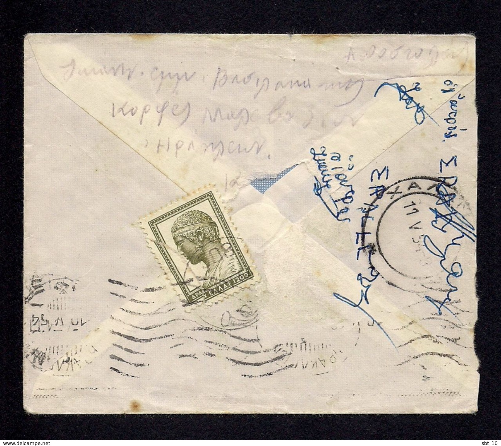 Greece Cover 1954 - Rural Postmark *508* Ag.Myronas Hraklio - Covers & Documents