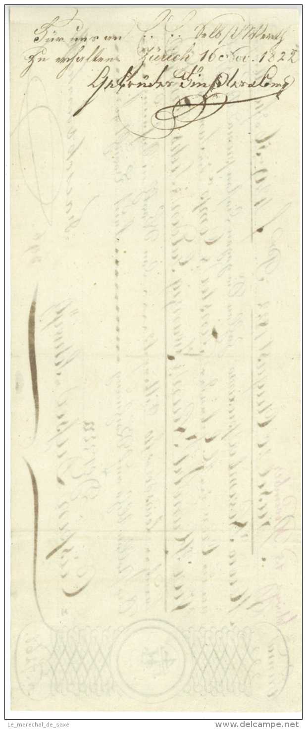 BASEL 1822 Faesch &amp; Imhooff An Crispin Dusser In Schwyz Schweiz Zürich Finsler - Bills Of Exchange