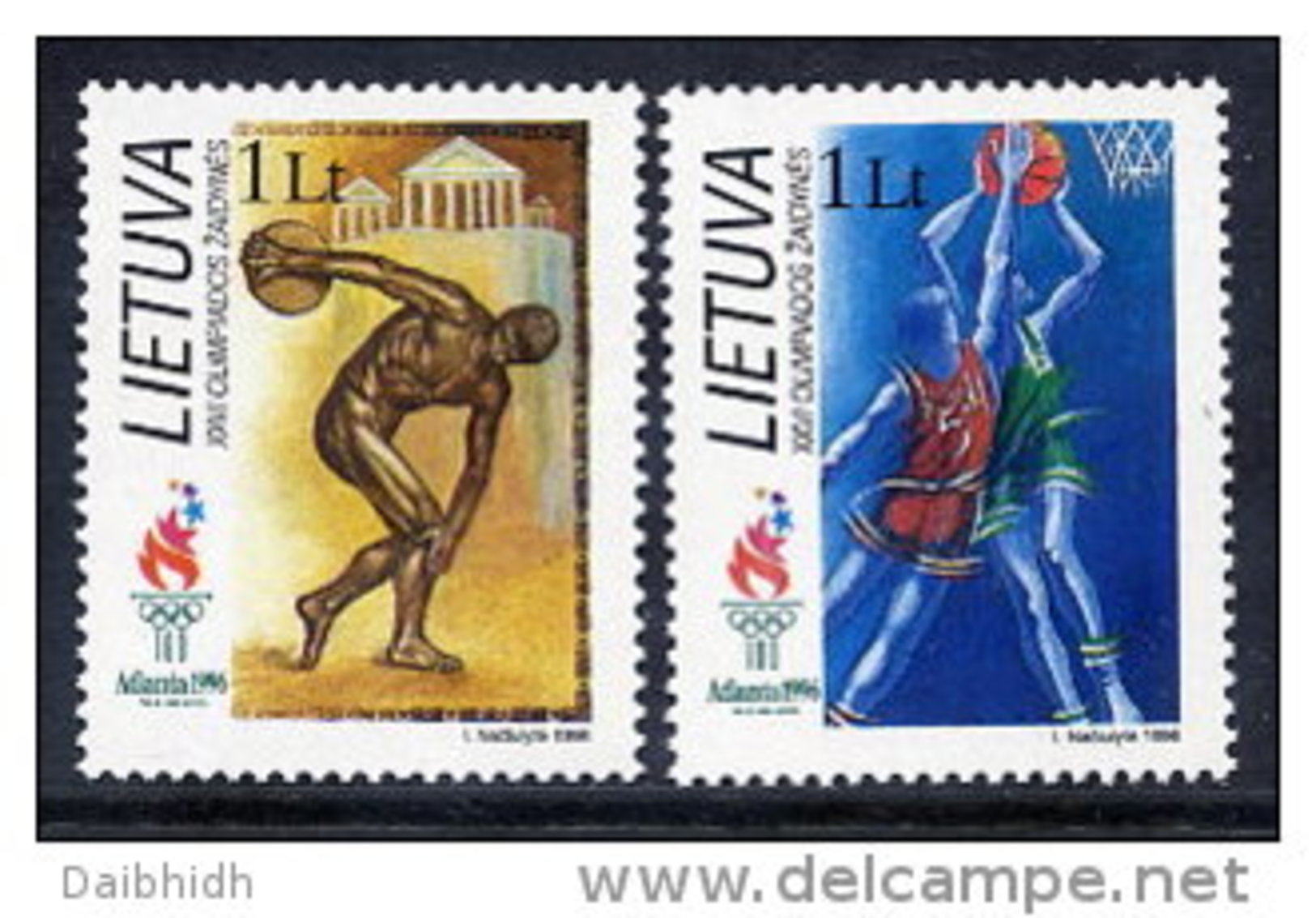 LITHUANIA 1996 Olympic Games Set Of 2 MNH / **. Michel 615-16 - Lithuania