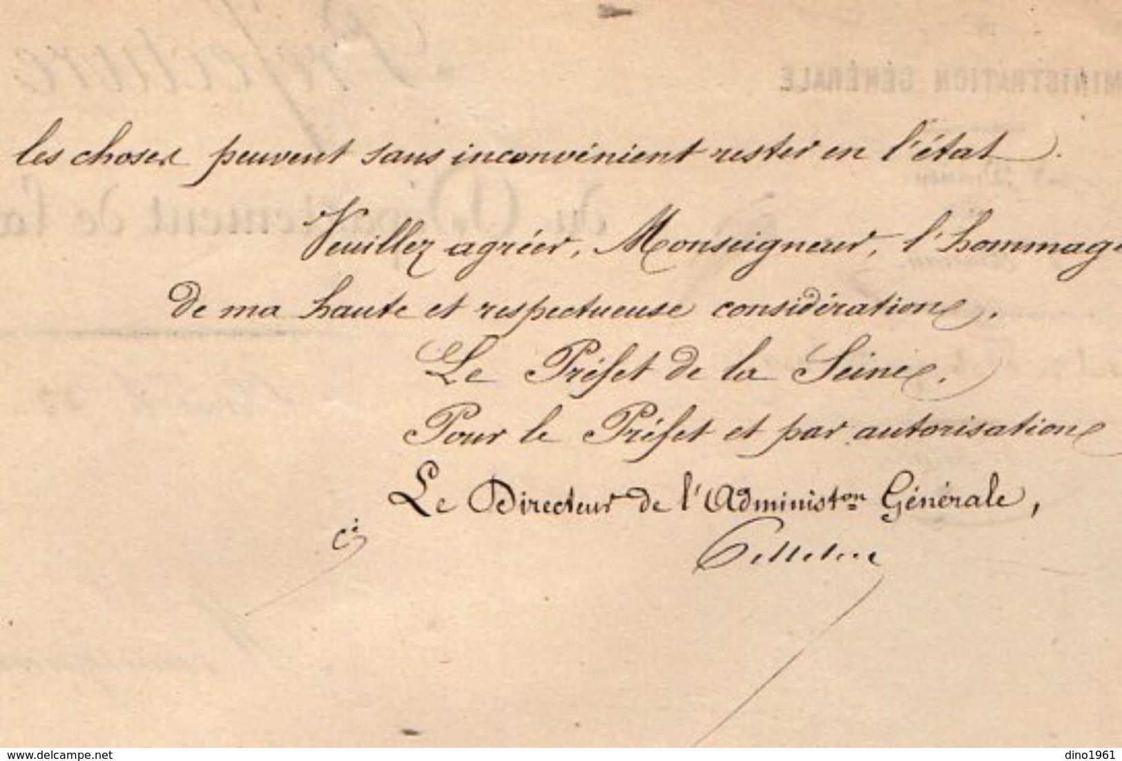 VP11.813 - 1874 - Lettre De La Préfecture Concernant Le Conseil De Fabrique D' ISSY + 1 Lettre De L'Archevêché De PARIS - Religion & Esotérisme