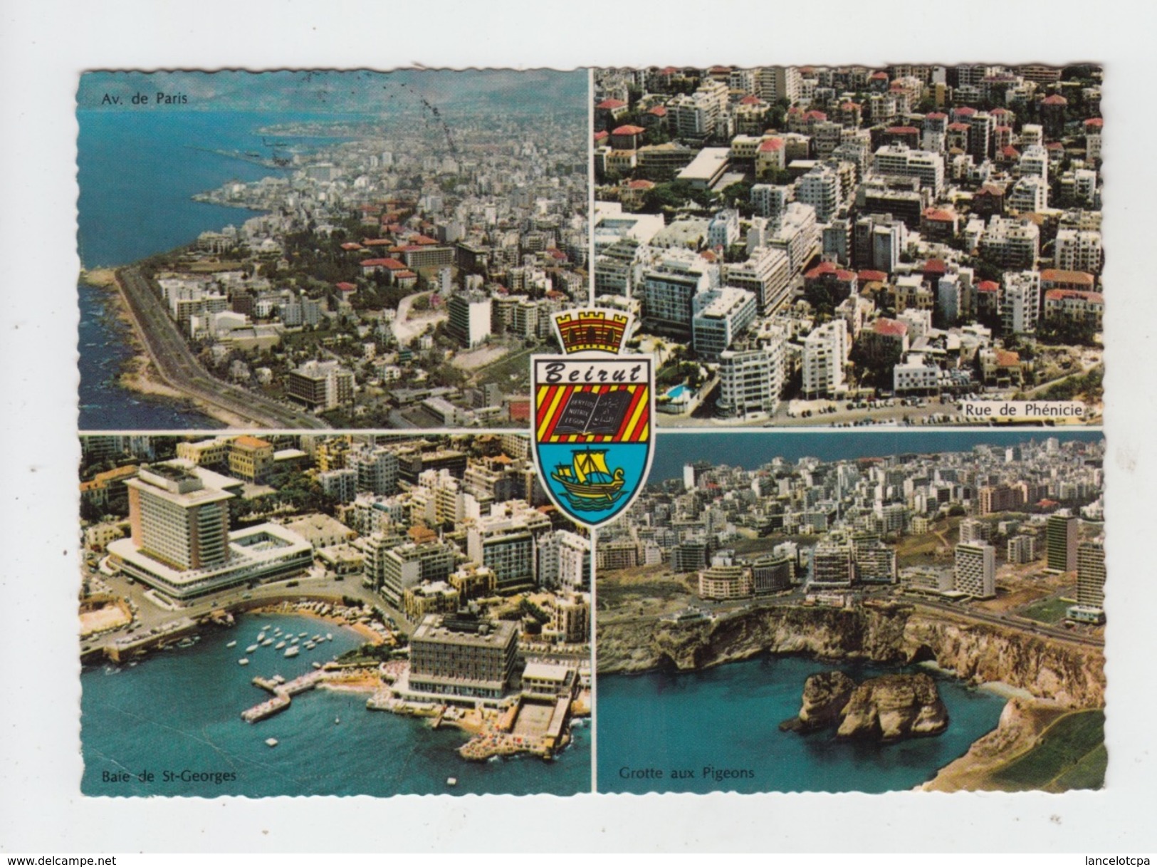 LIBAN - 20 P. ANNEE TOURISME + 10 P. ANNEE TOURISME Sur CARTE POSTALE MULTIVUES BEYROUTH - Liban