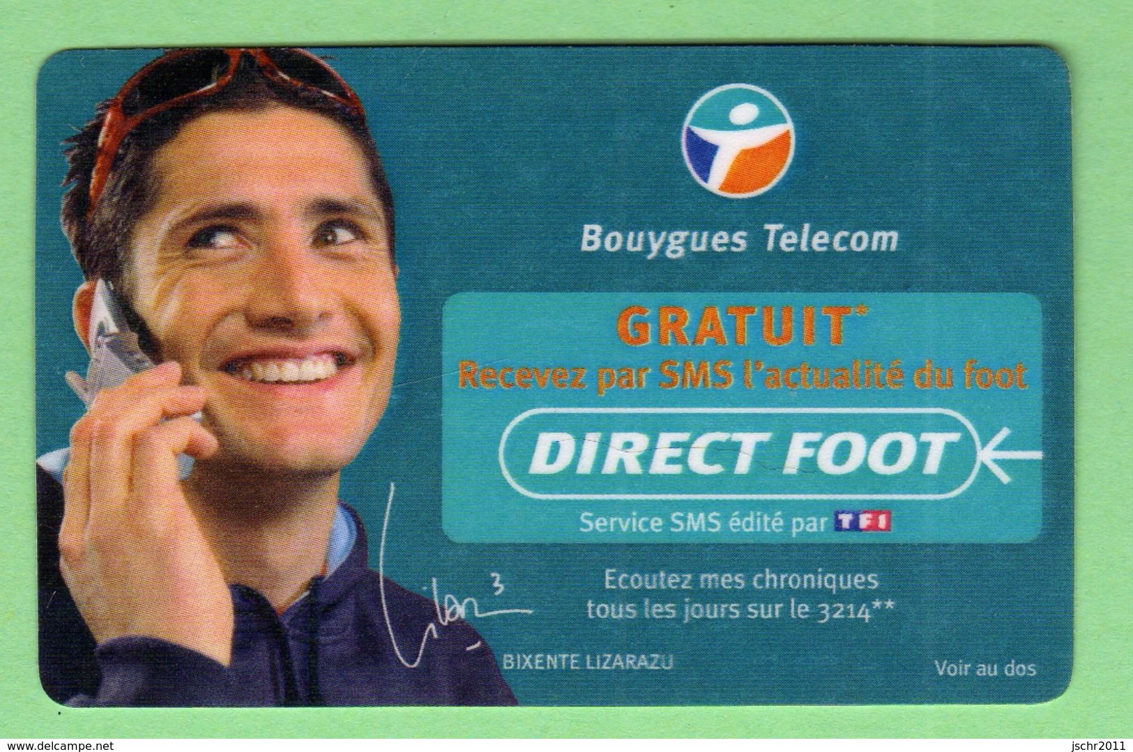 BOUYGUES *** DIRECT FOOT *** Code Non Gratte *** (A117-P12) - Mobicartes (recharges)