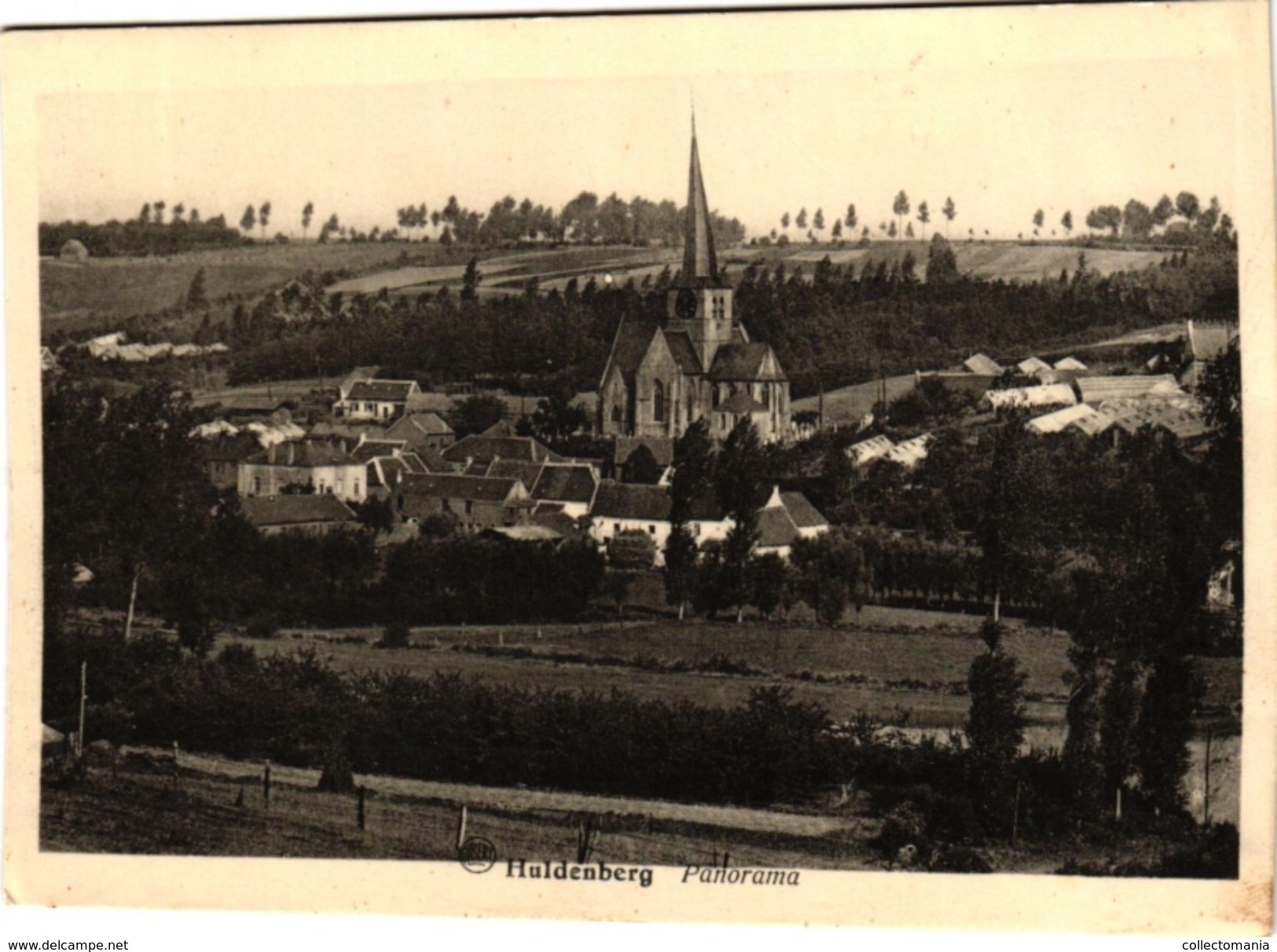 9 CPA Huldenberg  Plaats   Watermolen Vijvers Panorama   Klas open lucht Blindenschool Elzastr.Langestr.