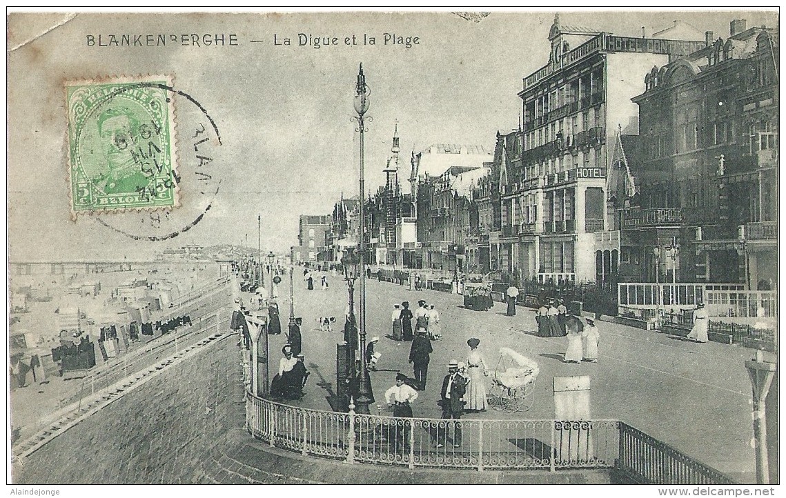 Blankenberge Blankenberghe - La Dique Et La Plage - Phob - 1919 - Blankenberge