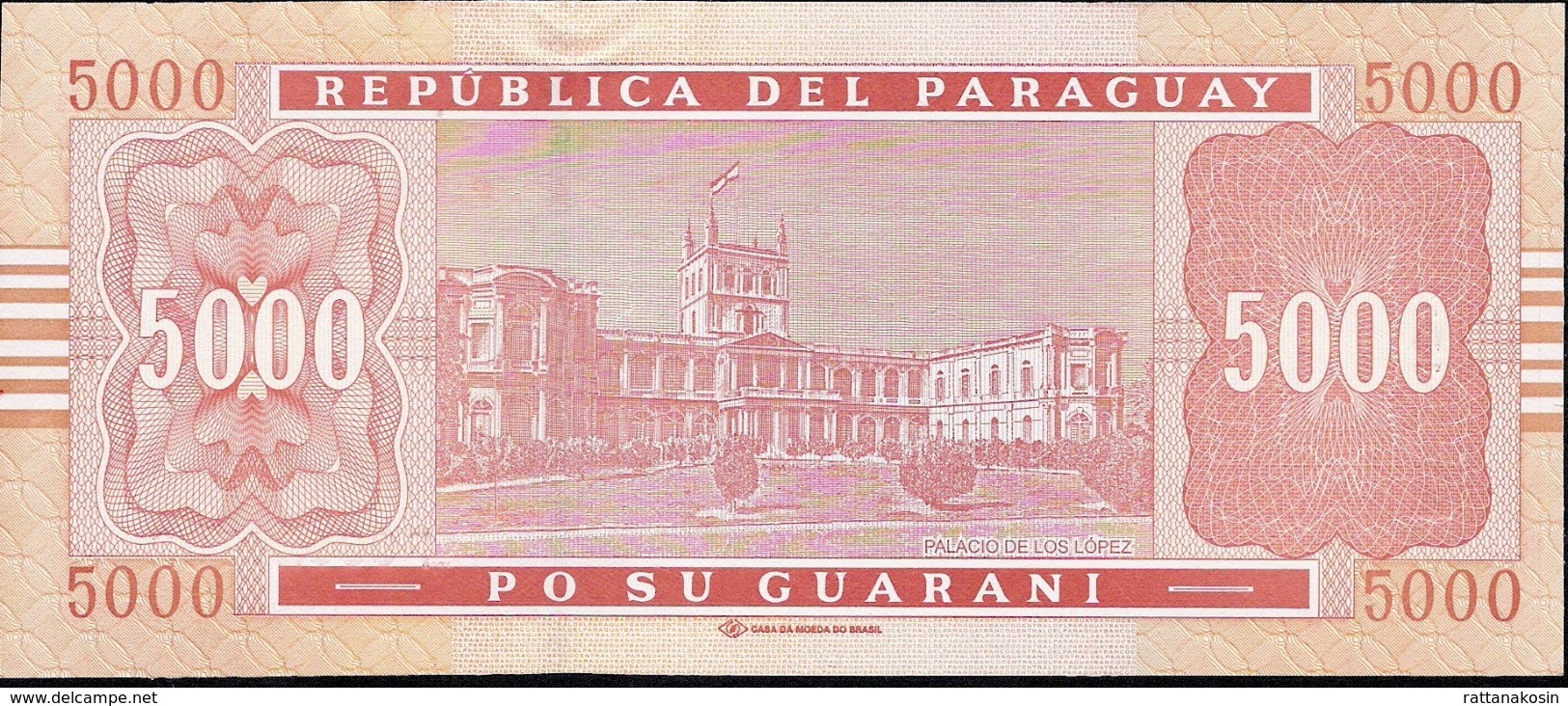 PARAGUAY P223 5000 GUARANIES 2010 UNC. - Paraguay